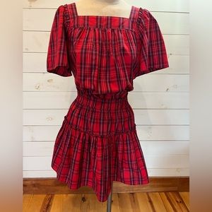 Draper James pull on skirt in Elle Plaid